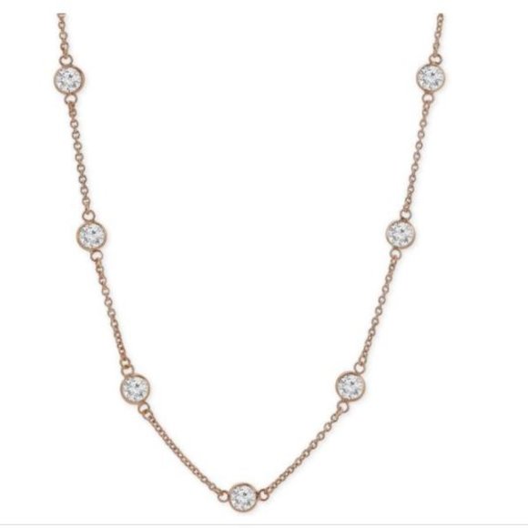 Giani Bernini Cubic Zirconia Bezel-Set Necklace
